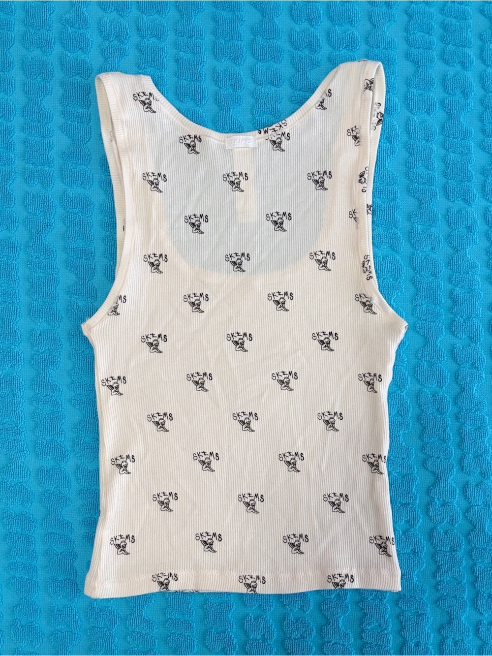 🪽SKIMS Cotton Rib Tank | Marble Angel Print | M | NWOT 🏷️ - Picture 4 of 6